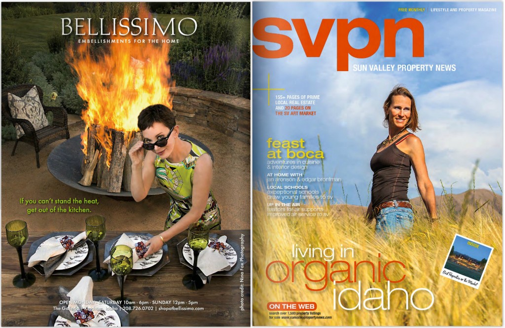 the Blink studio hired for Bellissimo ad campaign in Sun Valley Property News. September issue inside cover.